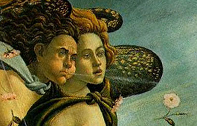 Detail de “Birth of Venus” par Sandro Botticelli